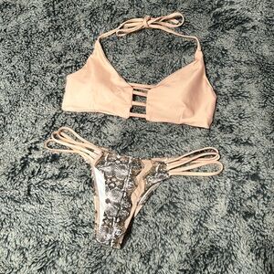 Nude and Snakeskin Bikini